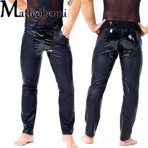 costumes men black pockets pants shiny patent leather pants slim fit long trousers nightclub dancing rock costumes erotic lingerie
costumes men black pockets pants shiny patent leather pants slim fit long trousers nightclub dancing rock costumes erotic lingerie