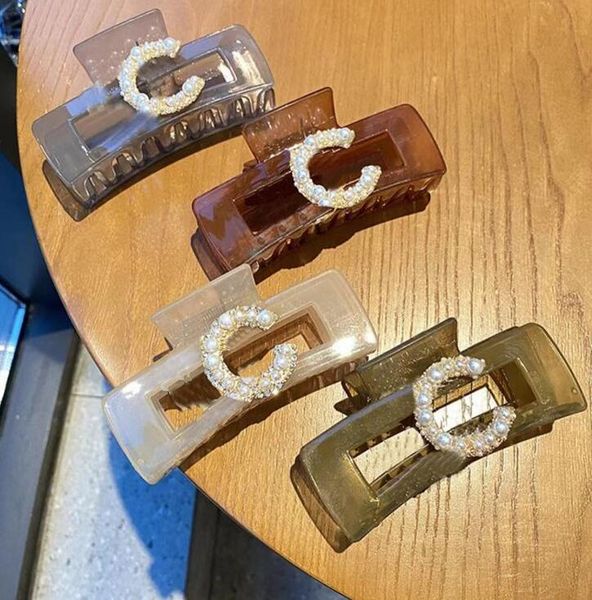 designer womens clamps classic hollow acrylic hair clips claws large square crabs clip transparent pearl for girl brand letter fashion geome, Slivery;golden
designer womens clamps classic hollow acrylic hair clips claws large square crabs clip transparent pearl for girl brand letter fashion geome, Slivery;golden