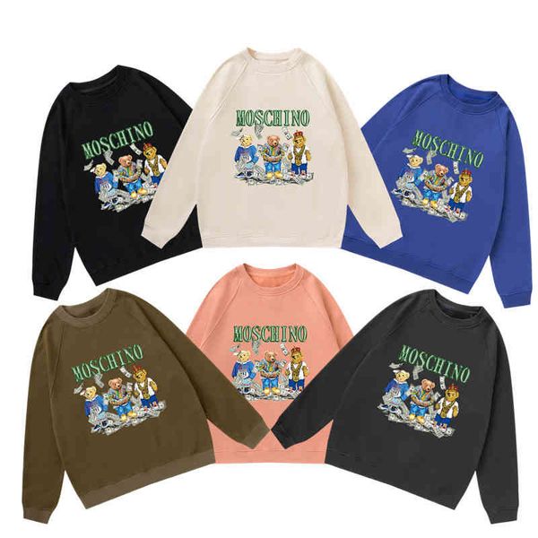 men's hoodies & sweatshirts spring loose casual letter cartoon dollar bear print round neck pullover long sleeve sweater for men and wo, Black
men's hoodies & sweatshirts spring loose casual letter cartoon dollar bear print round neck pullover long sleeve sweater for men and wo, Black