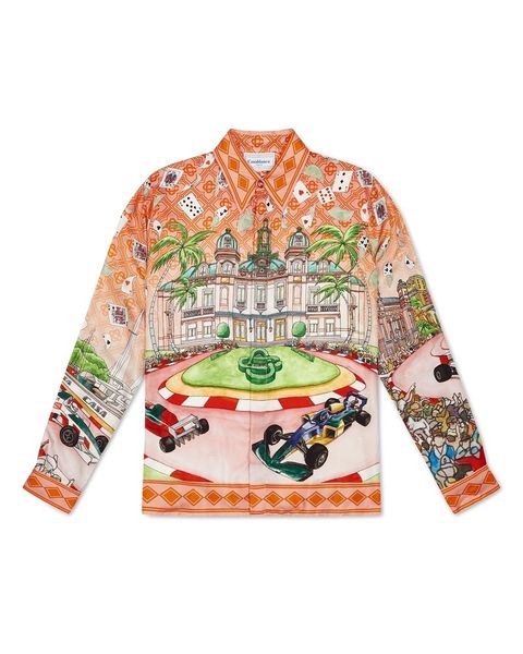 men's women's casual shirts tide brand casablanca king of cards racing printing silk long-sleeved t-shirt europe and the united, White;black
men's women's casual shirts tide brand casablanca king of cards racing printing silk long-sleeved t-shirt europe and the united, White;black
