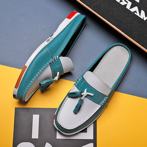 mens casual pu leather classic boat shoes loafers shoes handmade shoes half slipper flats lazy muller, Black
mens casual pu leather classic boat shoes loafers shoes handmade shoes half slipper flats lazy muller, Black