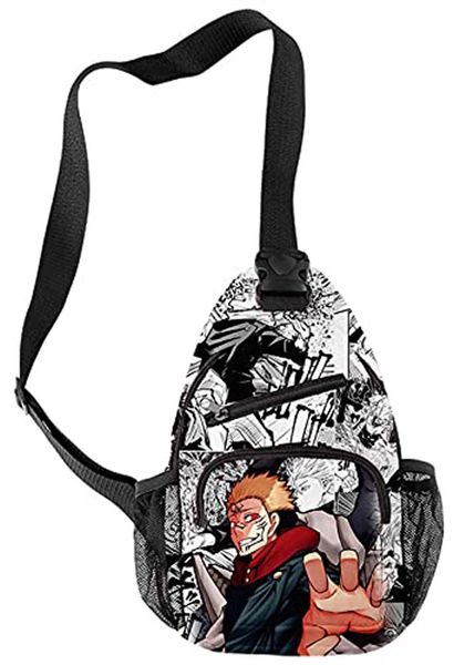 jujutsu kaisen merch backpack bags single shoulder bag anime cosplay sling backpack