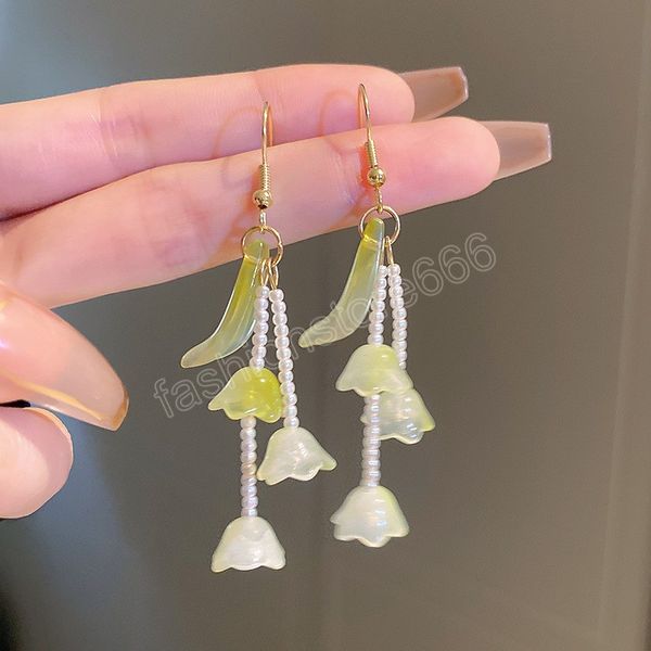 women jewelry flower earrings pretty sweet temperament resin pearl dangle earrings for celebration gifts, Silver
women jewelry flower earrings pretty sweet temperament resin pearl dangle earrings for celebration gifts, Silver