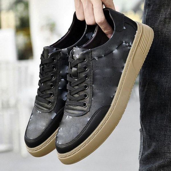 new sneakers men shoes pu leather solid color round toe flat classic fashion lace-up printing all-match sports shoes dp256, Black
new sneakers men shoes pu leather solid color round toe flat classic fashion lace-up printing all-match sports shoes dp256, Black