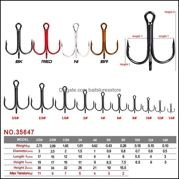 fishing hooks sports outdoors 50pcs/lot white nickel black color brown fishhook high carbon steel treble hook drop delivery 2021 t3g1c
fishing hooks sports outdoors 50pcs/lot white nickel black color brown fishhook high carbon steel treble hook drop delivery 2021 t3g1c