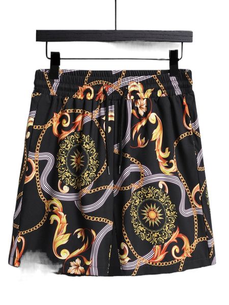 men baroque & chain print shorts r7y9#, White;black
men baroque & chain print shorts r7y9#, White;black