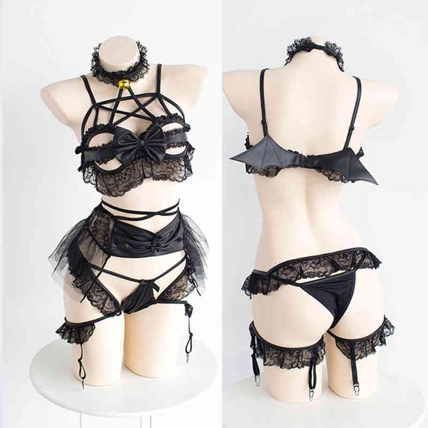 japanese womens devil cosplay bandage lingerie set lolita anime shouw bikini with wings halloween costumes, Black;white
japanese womens devil cosplay bandage lingerie set lolita anime shouw bikini with wings halloween costumes, Black;white
