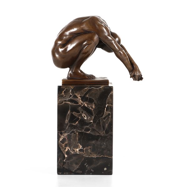 nude man sculpture taking exercise naked male bronze statue figurine art for gym decoration, Silver
nude man sculpture taking exercise naked male bronze statue figurine art for gym decoration, Silver