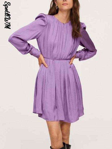 women chic purple glossy pleated dress early spring elegant long sleeve lace up mini dress girly sweet beach dress 2022 dresses t220816, Black;gray
women chic purple glossy pleated dress early spring elegant long sleeve lace up mini dress girly sweet beach dress 2022 dresses t220816, Black;gray