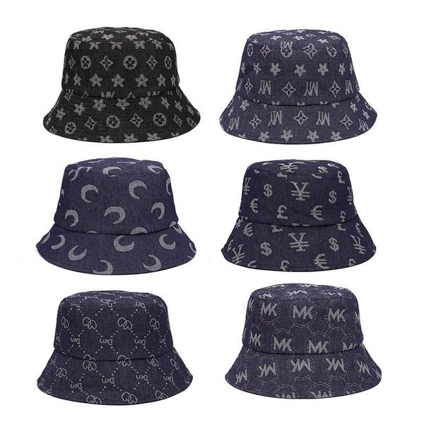 berets cowboy letter floral bucket hat designer summer sun caps streetwear luxury beach cap fisherman's women men, Blue;gray
berets cowboy letter floral bucket hat designer summer sun caps streetwear luxury beach cap fisherman's women men, Blue;gray