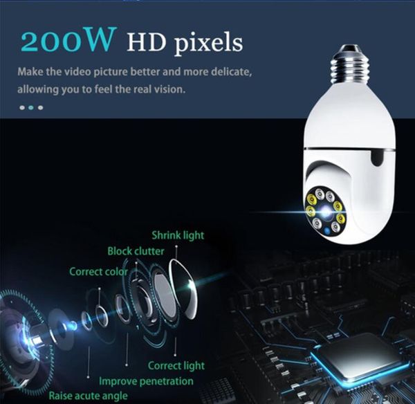 200w e27 bulb surveillance camera night vision full color automatic human tracking 4x digital zoom video indoor security monitor
200w e27 bulb surveillance camera night vision full color automatic human tracking 4x digital zoom video indoor security monitor