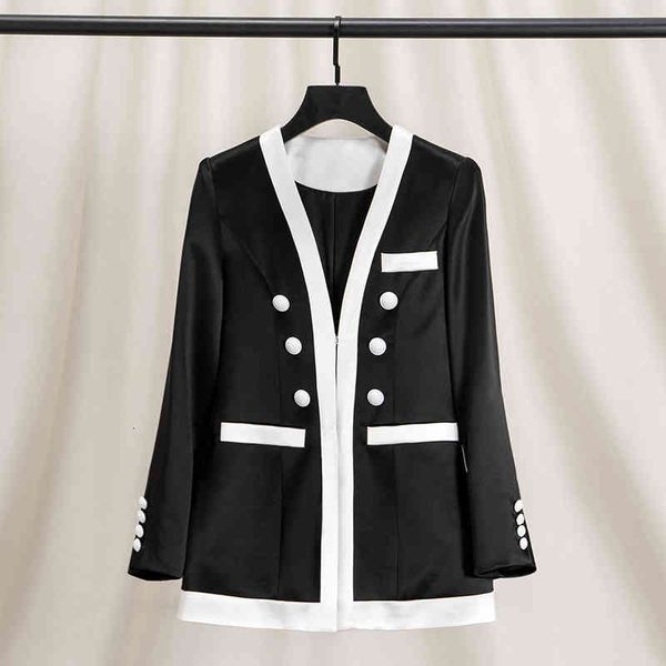 women's jackets this year's suit yang mi's same small fragrance coat acetic acid satin women's high-end black-and-white, Black;brown
women's jackets this year's suit yang mi's same small fragrance coat acetic acid satin women's high-end black-and-white, Black;brown