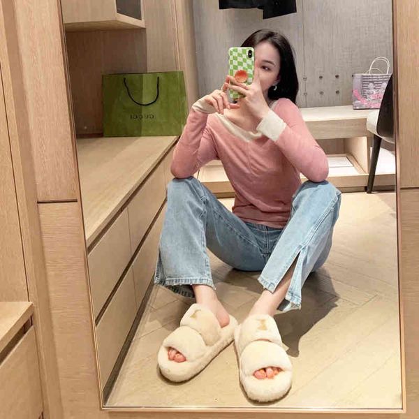 slippers lin jia wang hong's same hairy slippers thick bottom rabbit hair shoes, versatile flat one-line slippers, female xu46, Black
slippers lin jia wang hong's same hairy slippers thick bottom rabbit hair shoes, versatile flat one-line slippers, female xu46, Black