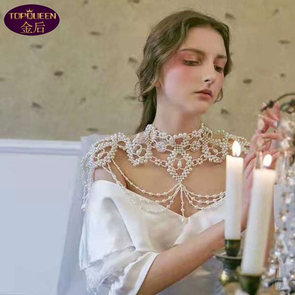 wedding jewelry luxury pearls tassel shoulder chain baroque pure handmade pendant diamond bridal rhinestone neck chain accessories bridal ne, White
wedding jewelry luxury pearls tassel shoulder chain baroque pure handmade pendant diamond bridal rhinestone neck chain accessories bridal ne, White