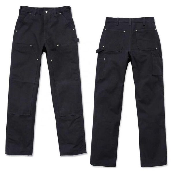 men's black double knee carpenter pants work jeans denim painter custom regular cargo pants for men242c, Blue
men's black double knee carpenter pants work jeans denim painter custom regular cargo pants for men242c, Blue