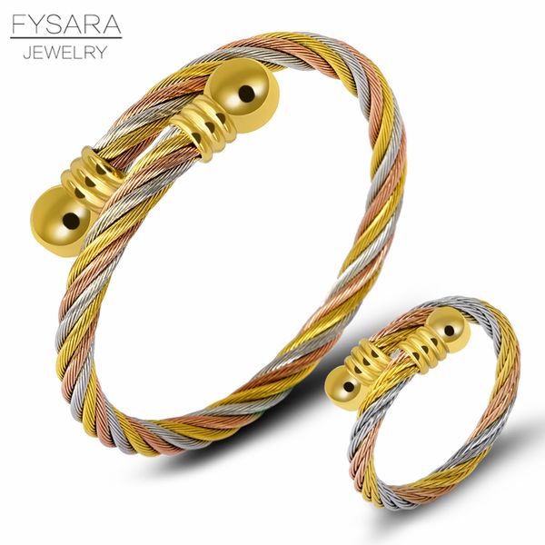 fysara twist wire cable jewelry set couple bracelets ring multi color t steel bangle vintage custom 220716, Slivery;golden
fysara twist wire cable jewelry set couple bracelets ring multi color t steel bangle vintage custom 220716, Slivery;golden