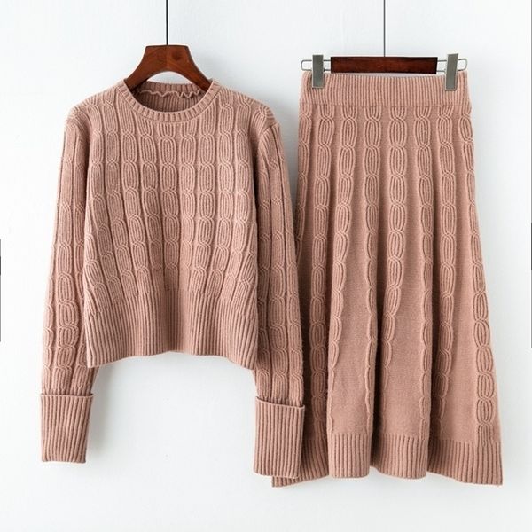 2 piece set women fashion longsleeved loose sweater and halflength skirt set autumn sweater sweater womens elegant suit y200110, White
2 piece set women fashion longsleeved loose sweater and halflength skirt set autumn sweater sweater womens elegant suit y200110, White