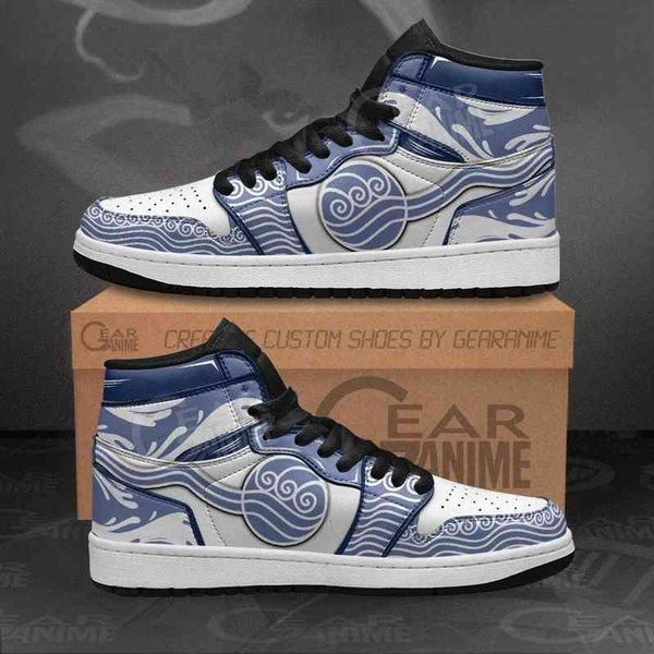 avatar water nation sneakers the last airbender custom shoes, Black