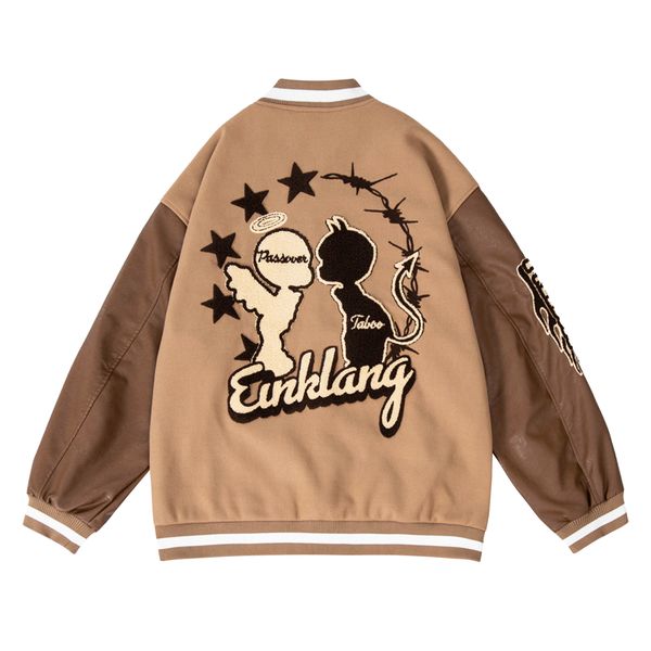 letter embroidery casual stand men's autumn wool jackets patchwork hip hop oversize windbreaker coat, Black;brown
letter embroidery casual stand men's autumn wool jackets patchwork hip hop oversize windbreaker coat, Black;brown