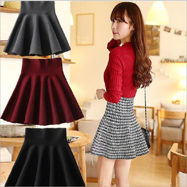skirts fashion vintage knitted houndstooth high waist skirt for women kawaii solid pleated mini ball gown women's clothes summerskirts, Black
skirts fashion vintage knitted houndstooth high waist skirt for women kawaii solid pleated mini ball gown women's clothes summerskirts, Black