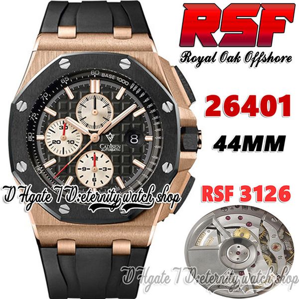 rsf 2640rs cal.3126 a3126 chronograph automatic mens watch 44mm rose gold case ceramic bezel black texture dial stick markers rubber band et, Slivery;brown
rsf 2640rs cal.3126 a3126 chronograph automatic mens watch 44mm rose gold case ceramic bezel black texture dial stick markers rubber band et, Slivery;brown