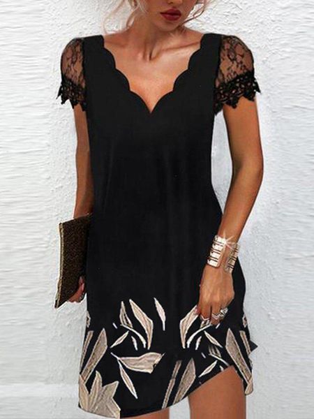 hollow out summer women princess dress casual v-neck loose printing short sleeve ladies mini lace patchwork streetwear, White
hollow out summer women princess dress casual v-neck loose printing short sleeve ladies mini lace patchwork streetwear, White