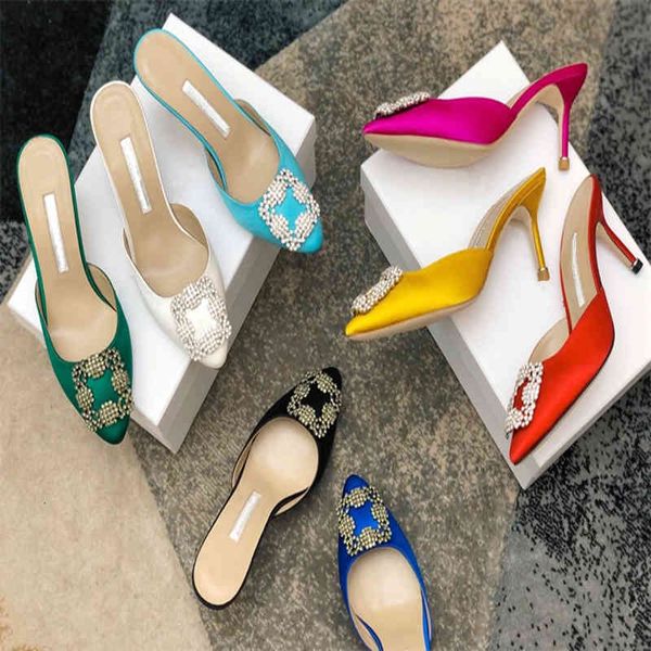 sandals summer european american ladies satin square buckle pointed sals slippers 9bm4, Black
sandals summer european american ladies satin square buckle pointed sals slippers 9bm4, Black