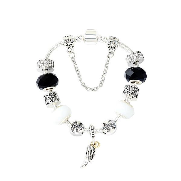 strands bracelet angel wings beaded diy large hole black and white glaze jewelry342f
strands bracelet angel wings beaded diy large hole black and white glaze jewelry342f