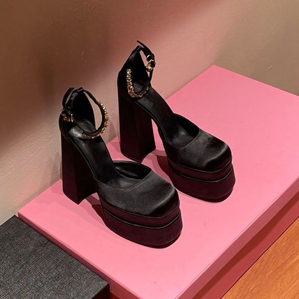 fashion satin aevitas pumps lady high-heeled sandal real silk 15.5cm high heel luxury women shoes rhinestone strap dress shoe with leather s, Black 
fashion satin aevitas pumps lady high-heeled sandal real silk 15.5cm high heel luxury women shoes rhinestone strap dress shoe with leather s, Black