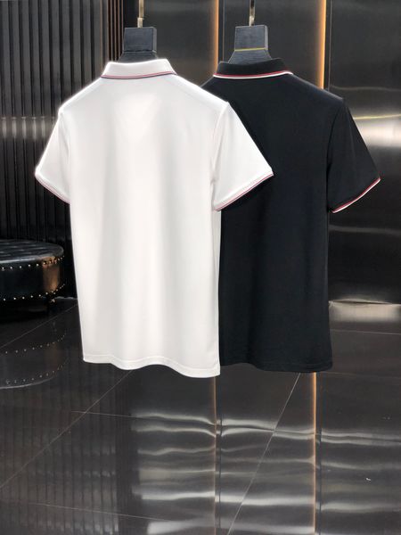 pd2022 men's new polo lapel short sleeve mercerized fabric luxury wear outfits matching men clothes, White;black
pd2022 men's new polo lapel short sleeve mercerized fabric luxury wear outfits matching men clothes, White;black