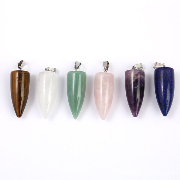 cone bullet shape natural stone charms pendants for diy necklace jewelry chakra reiki healing energy pendant wholesale, Bronze;silver
cone bullet shape natural stone charms pendants for diy necklace jewelry chakra reiki healing energy pendant wholesale, Bronze;silver