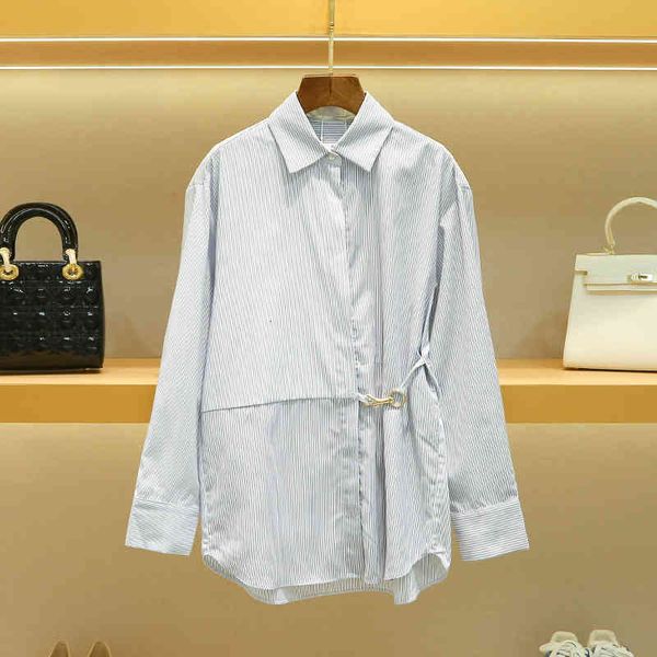 omen's polos s home shirt female design sense minority spring women's lapel pinstripe, White
omen's polos s home shirt female design sense minority spring women's lapel pinstripe, White