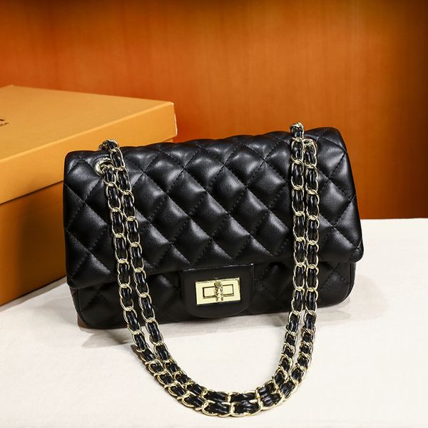 w 5a designer custom luxury brand bag channel 2022 handbag pu leather gold chain slant shoulder black and white
w 5a designer custom luxury brand bag channel 2022 handbag pu leather gold chain slant shoulder black and white