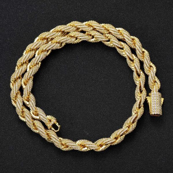 hip hop necklace aaa cz stone paved bling iced out twist link chain chokers necklaces for men women rapper jewelry gift, Silver 
hip hop necklace aaa cz stone paved bling iced out twist link chain chokers necklaces for men women rapper jewelry gift, Silver