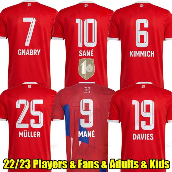 22 23 mane soccer jerseys 10 years champion gravenberch kimmich muller sane football shirts player version adults kids kit gnabry davies gor, Black;yellow
22 23 mane soccer jerseys 10 years champion gravenberch kimmich muller sane football shirts player version adults kids kit gnabry davies gor, Black;yellow
