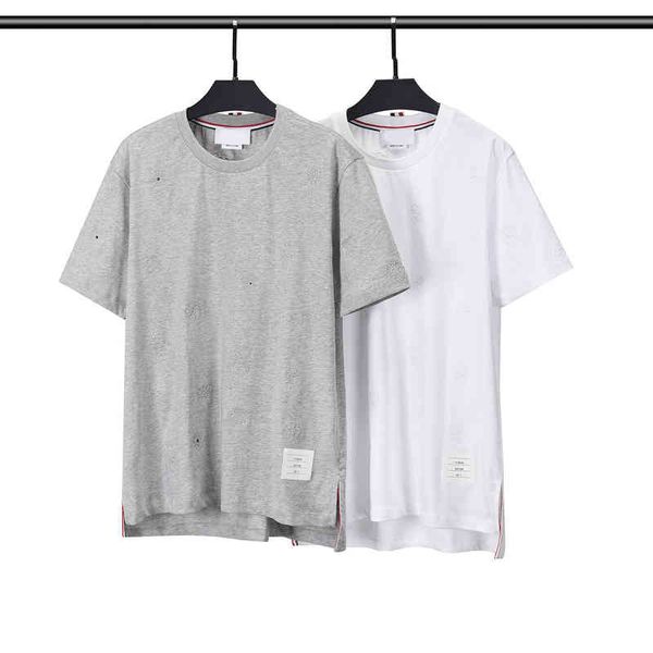 tb summer spring tee round neck short sleeve embroidered casual t-shirt flower men's and women's pure cotton versatile loose desig, White;black
tb summer spring tee round neck short sleeve embroidered casual t-shirt flower men's and women's pure cotton versatile loose desig, White;black