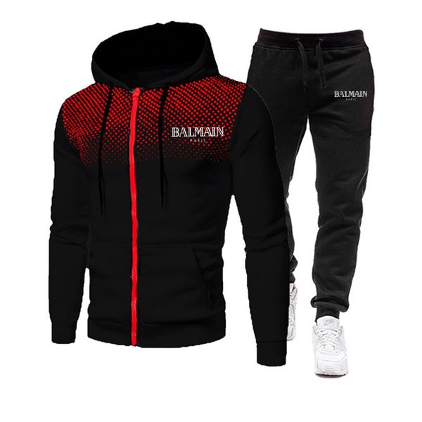 men's tracksuits zipper cardigan suit men jogging hooded sportswear jacket pants 2 piece set, Gray
men's tracksuits zipper cardigan suit men jogging hooded sportswear jacket pants 2 piece set, Gray