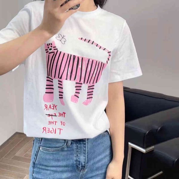 women's t-shirt spring design lovely pink tiger printed short sleeve t-shirt loose casual basic lvb4, White
women's t-shirt spring design lovely pink tiger printed short sleeve t-shirt loose casual basic lvb4, White
