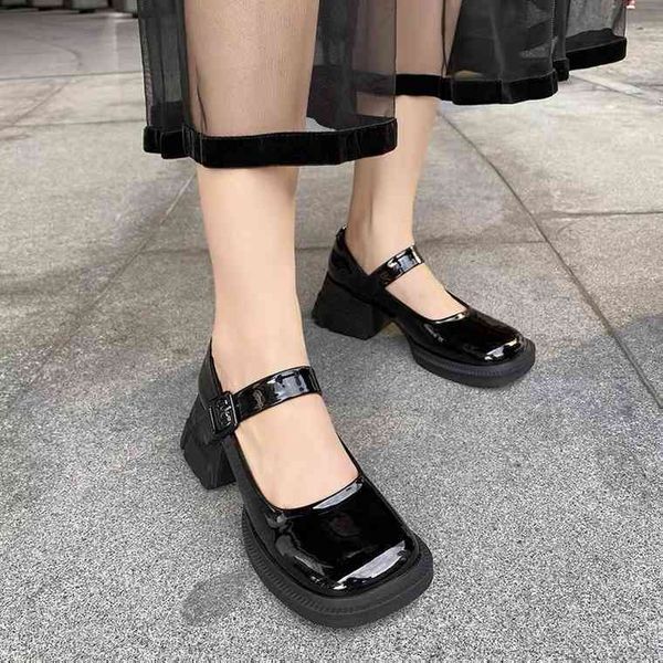 outlet new white square head button thick heel mary shoes college style shallow mouth sling, Black
outlet new white square head button thick heel mary shoes college style shallow mouth sling, Black