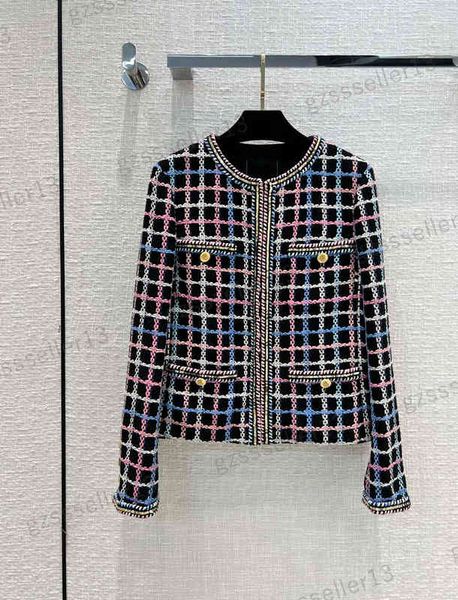 designer womens jacket fashion brand cnl classic logo colorful woven tweed jackets, Black;brown
designer womens jacket fashion brand cnl classic logo colorful woven tweed jackets, Black;brown