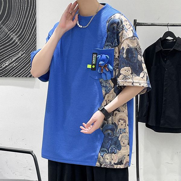 hybskr men harajuku cute bear graphic t shirts patchwork streetwear casual waffle male tshirt short sleeve man tees220622, White;black
hybskr men harajuku cute bear graphic t shirts patchwork streetwear casual waffle male tshirt short sleeve man tees220622, White;black