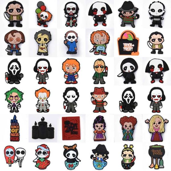horrible movie croc shoe charms halloween creepy shoes decorations kid's party accessories happy death day child's play, White;pink
horrible movie croc shoe charms halloween creepy shoes decorations kid's party accessories happy death day child's play, White;pink