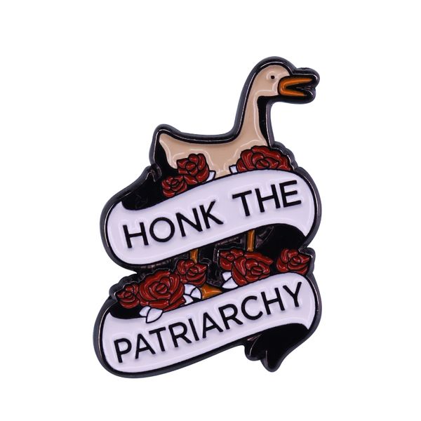 honk the patriarchy goose enamel pin ribbon flowers brooch funny feminist gift women equality art jewelry, Blue
honk the patriarchy goose enamel pin ribbon flowers brooch funny feminist gift women equality art jewelry, Blue