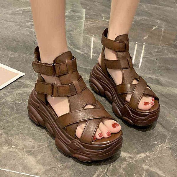 rimocy chunky paltform romen sandals women summer cross tied wedge woman pu leather thick bottom sandalias mujer 220528, Black
rimocy chunky paltform romen sandals women summer cross tied wedge woman pu leather thick bottom sandalias mujer 220528, Black