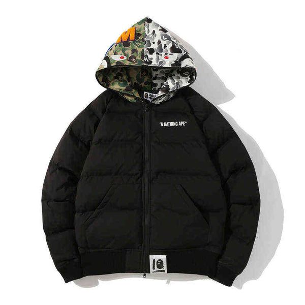 brand fashion chinese style shark splicing cotton padded clothes large men's and women's coats, Black
brand fashion chinese style shark splicing cotton padded clothes large men's and women's coats, Black