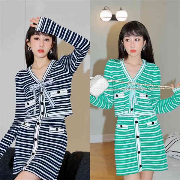 two piece dress french single sp summer sweet celebrity striped v-neck bow knit short women's dress set, White
two piece dress french single sp summer sweet celebrity striped v-neck bow knit short women's dress set, White