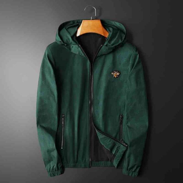 men's luxury fashion brands menswear and new casual hooded jacket coat, Black