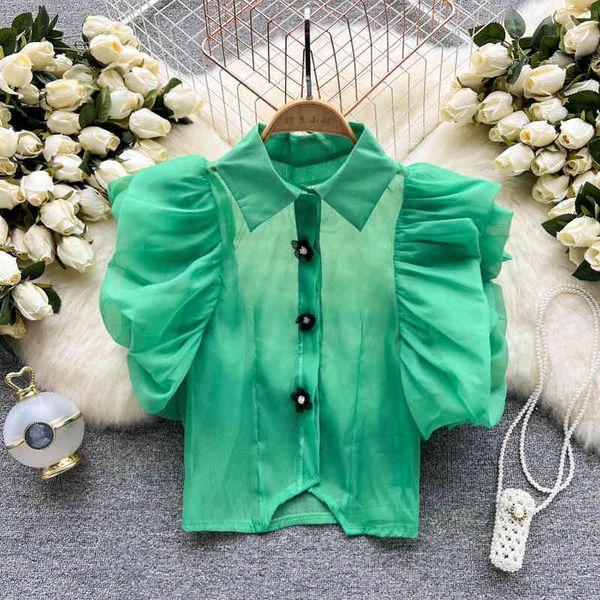 women's blouses shirts aging sweet thin shirt women's summer 2022 style short polo collar single breasted western dlg5, White
women's blouses shirts aging sweet thin shirt women's summer 2022 style short polo collar single breasted western dlg5, White