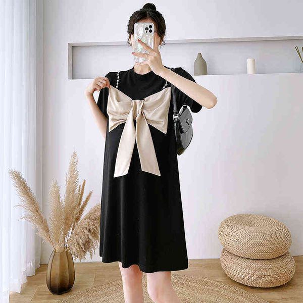 summer short sleeves maternity cotton dress with big bow short sleeve oneck pregnant women aline dress pregnancy clothing j220628, White
summer short sleeves maternity cotton dress with big bow short sleeve oneck pregnant women aline dress pregnancy clothing j220628, White