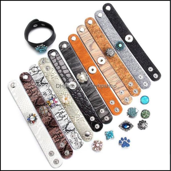 charm bracelets noosa snap leather bracelet handmade wide band button bangles fit 18mm jewelry drop delivery 2021 dayupshop dhb9d, Golden;silver
charm bracelets noosa snap leather bracelet handmade wide band button bangles fit 18mm jewelry drop delivery 2021 dayupshop dhb9d, Golden;silver